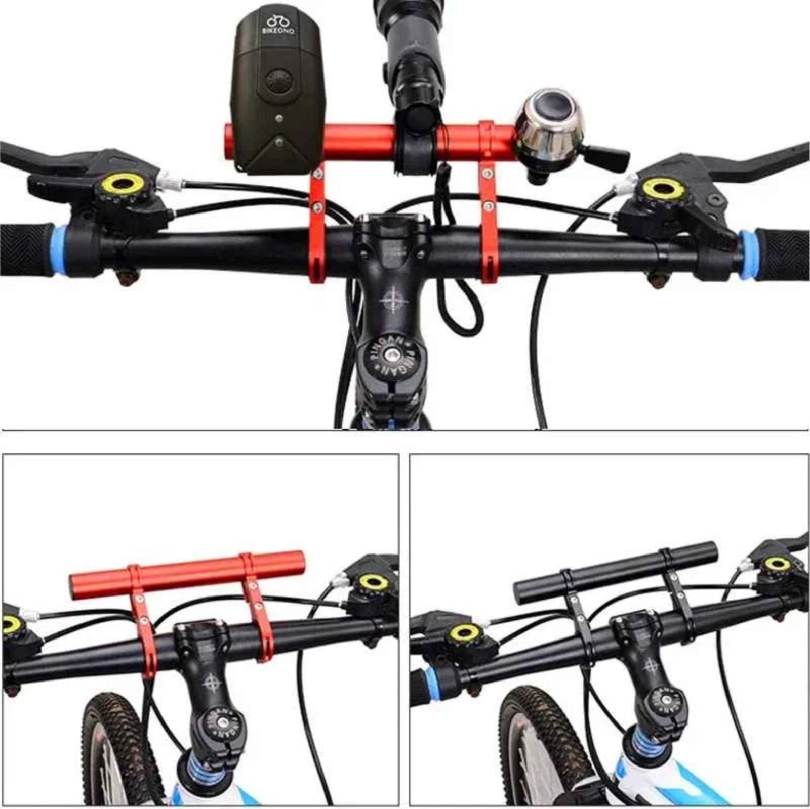 Bike Handlebar Extender Extension 30cm Bicycle Bar Mount Headlight GPS Holder
