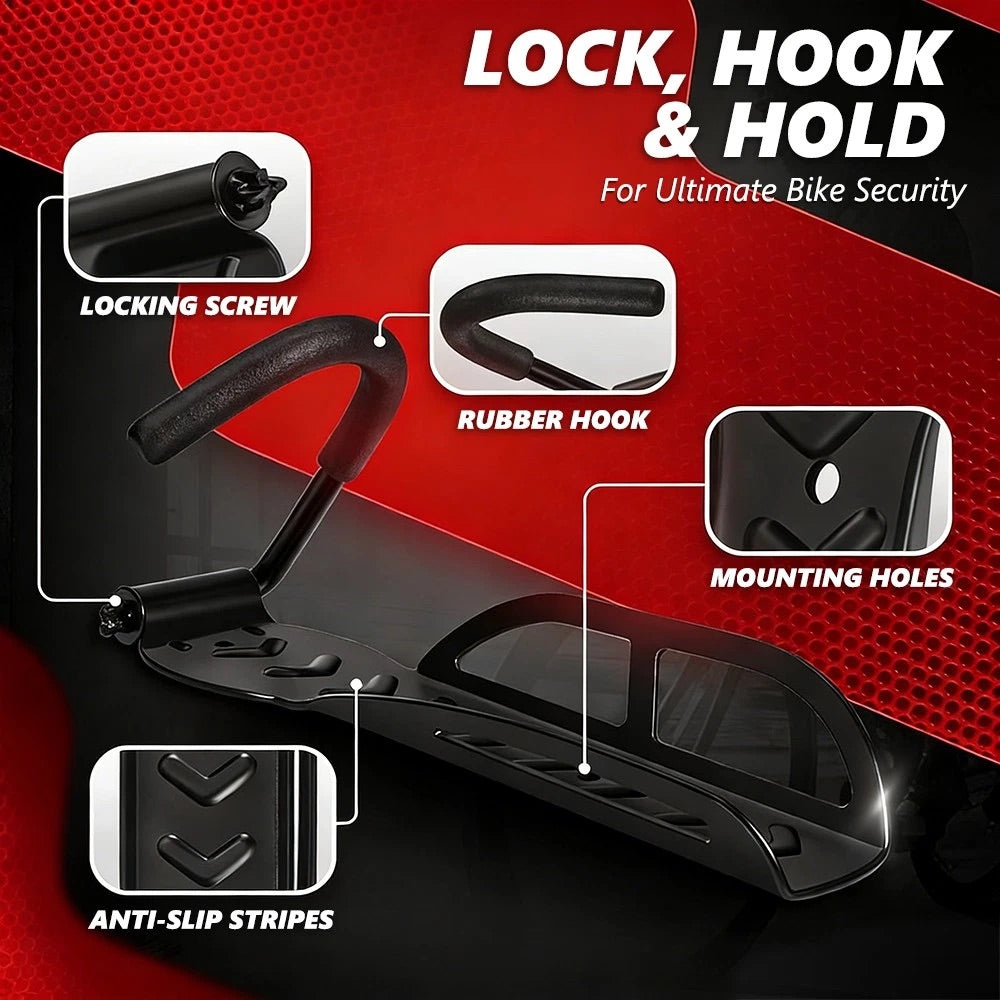 Bike Wall Mount Rack Bicycle Hanger Heavy Duty Vertical Hook for Indoor Garage